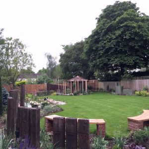 Loxley Reclaimed Sleepers and Oak benches